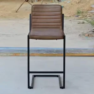 Hotel Restaurant PU Leather Metal Legs Bar Chair Home Bar Stool Modern Restaurant Furniture Commercial Furniture Top Grade