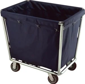 Hotel Room Commercial Adjustable Stainless Steel Contemporary 4-Wheel Foldable Housekeeping Laundry Cleaning Trolley