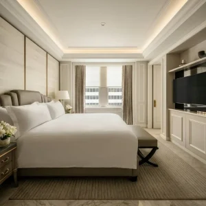 Hotel Room Furniture Set Custom Modern Luxury Bedroom Package for 3 4 5 Star Hotel Projects