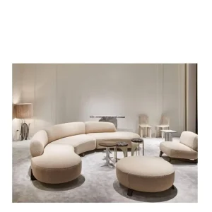 Hotel Snow Fabric Round Sectional Hotel Sofa for Hotel Project