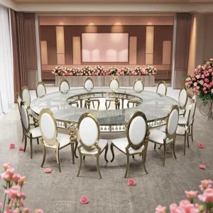 Hotel Supplies Products Wedding Reception Hollow Out Design Chairs and Tables for Party