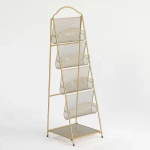 Household Newspaper Stand Metal Book Rack Magazine Iron Book Rack Newspaper Shelf Floor Magazine Display Shelf Magazine Rack