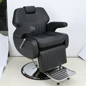 Hydraulic Barber Chair Customizable Leather Salon Furniture Recline Rotate Lift Barber Shop Chair for Men