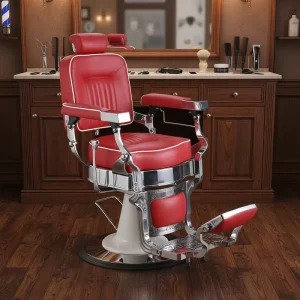 Hydraulic Barber Chair Modern Synthetic Leather Aluminum 360 Degree Rotation Height Adjustable Beauty Salon Furniture Barbershop