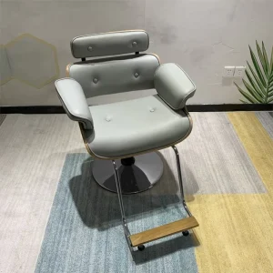 Hydraulic Black Barber Chair with Metal Base High-performance Styling Chair for Professional Men’s Barber Shop