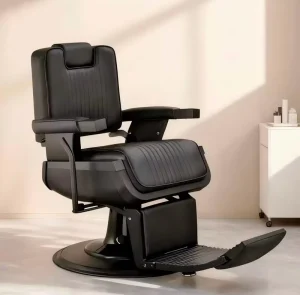 Hydraulic Vintage Barber Chair Salon Beauty Hair Styling Reclining Shop Furniture Metal Material for Hotels