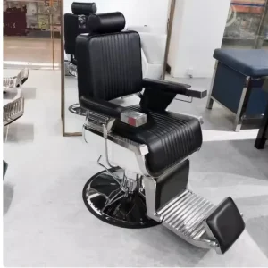 Hydraulic Vintage Barber Chair for Salon Styling Beauty Hair Reclining Shop Furniture Metal Material for Hotels