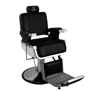 Hydraulic Vintage Reclining Barber Chair with Footrest and Headrest for Barbershop
