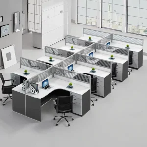 I Shape Executive Office Desk Modern Modular Workstation with Eco friendly Materials Computer Table and Storage Solutions