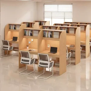 Immersive Self Study Room Table Chair Combination for School and College Entrance Examination Enclosed Shared Library Reading
