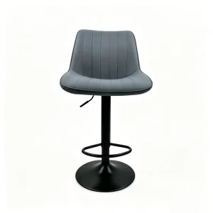 In House High Bar Chair Adjustable Soft Modern Swivel Bar Counter Chairs with Black Legs 360 Degrees