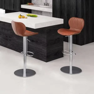 [In Stock] Light Luxury European American Style Metal Frame Rotatable Height Adjustable Bar Stool for Home Island Table Dining