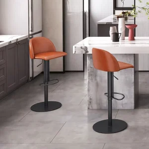 [In Stock] Minimalist Stainless Steel Bar Chair Stool Height Adjustable Rotatable for Home Bar Kitchen Island Use