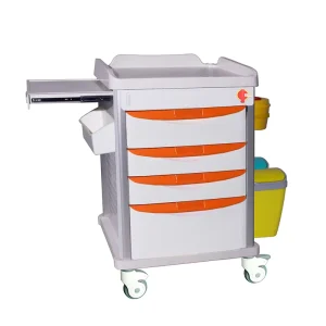 In Stock Modern Emergency Cart ABS Hospital Trolley Medical Trolley With Drawers