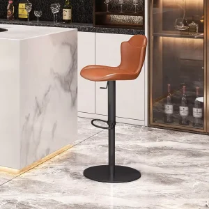 [In Stock] Modern Minimalist Stainless Steel Adjustable Height Swivel Bar Chair for Home Use Island Table