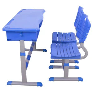 In Stock Plastic Modern Elementary School Classroom Custom Colors Student Desk and Chair Dining Combinations School Sets