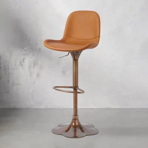 [In Stock]Light Luxury Genuine Leather Bar Chair Italian First Layer Cowhide Adjustable High Stool