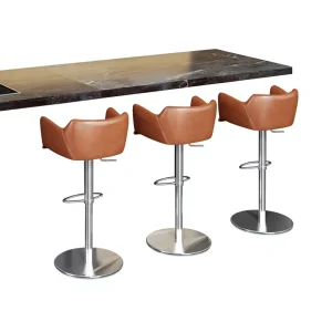 [In Stock]Simple Modern Bar Stool Home Use Adjustable Height Luxurious Stainless Steel High Stool Bar Stool