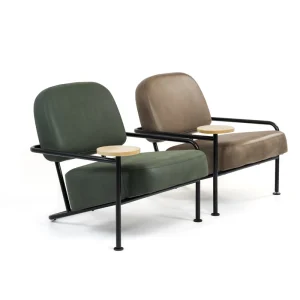 Indoor Furniture Office Waiting Reception Room Italian Modern Leather Lounge Leisure Chairs