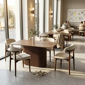 Indoor Project Stackable Rrmchair Luxury Nordic Restaurant Dining Table Set 4 Chair Modern Wooden Solid Wood Dining Room Chairs