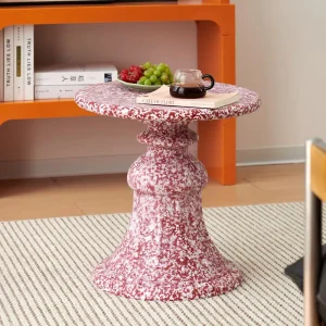 Indoor Small Round Table Plastic Household Sofa Side Tea Coffee Table for Cafe