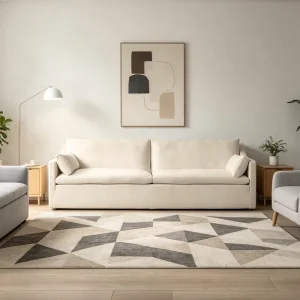 Indoor Sofas Para Sala Modern Easy to Clean Custom Wooden Frame Slope Arm 2 Seater Modular Sectional Sofa Set for Residential