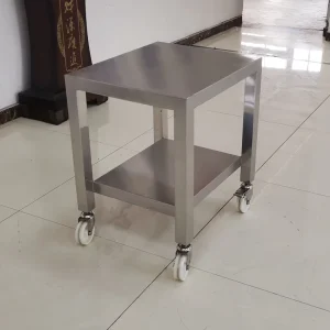 Industrial 304 316 Stainless Steel 2 layers Workbench with Wheels Restaurant Commercial Kitchen Work Table for Hotel Hospital