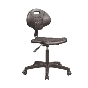 Industrial Aluminum Adjustable Ergonomic Office Chair with PVC Surface Comfortable Stool with Wheels