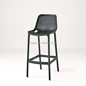 Industrial Commercial PP Plastic High Chair Kitchen Handmade Bar Stools Hollow Bar Chairs Outdoor Home Bar Dining