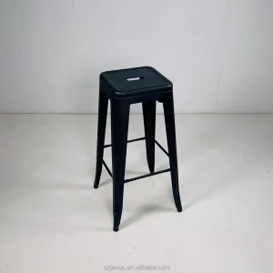 Industrial Design Black Iron Barstool Chair for Restaurant Hotel Dining Outdoor Living Room Bedroom Workshop