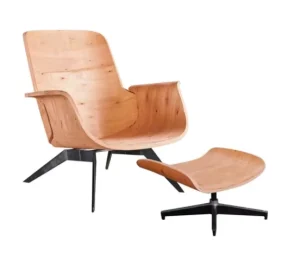 Industrial Design Living Room Chair with Bending Plywood Components Molded Plywood Back Seat for Home Office Dining