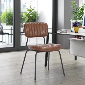 Industrial Design Style Office Chair Steel Upholstered