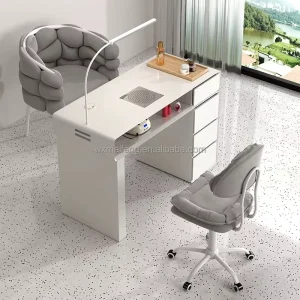 Industrial Factory Low Price Beauty Salon Beautiful Furniture Metal Manicure Nail Table for Salon