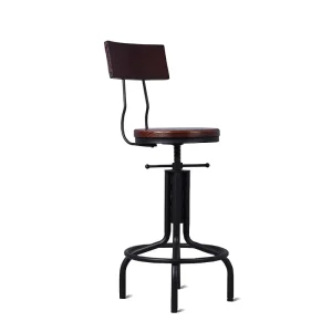 Industrial Furniture Backrest Chair Metal Bar Stool High Chair