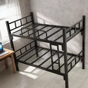 Industrial Grade Steel Mesh Bunk Bed with Reinforced Wire Bed Board for Worker Dormitory