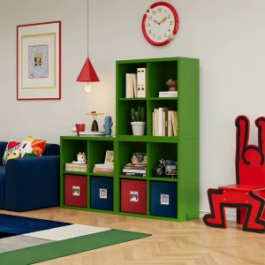 Industrial Green Metal Locker Cabinet for Living Room Bedroom Storage