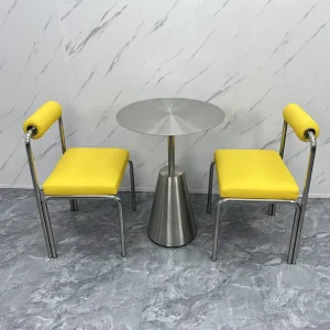 Industrial High Quality Round Tall Bar Table Stainless Steel for Dining Workshop Parties Hotel Events