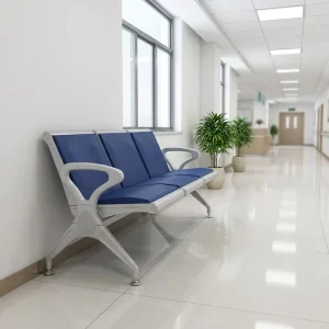Industrial Iron Hospital and Airport Waiting Chair Commercial Furniture for Clinics and Airports