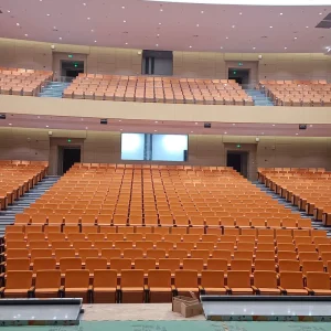 Industrial Metal Foldable Auditorium Chairs Stadium Theater Seats for Commercial Cinema School Church Use