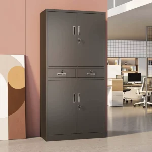 Industrial Metal Vertical File Cabinets Rolling Design Office Drawer Storage with Sliding Tracks and Locks