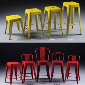Industrial Modern Design Durable Metal Bar Stool Stackable Indoor Outdoor Dining Cafe Restaurant Bistro Home Living Room Bar