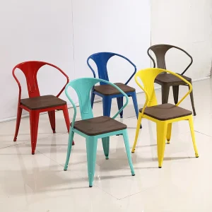 Industrial Modern Design Restaurant Cafe Bistro Bar Chair Iron Dining Furniture for Living Room