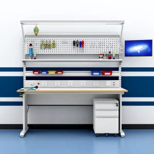 Industrial Modern Heavy Duty ESD Workbench Furniture Adjustable for Hospitals Garages Laboratories Schools Warehouse Use