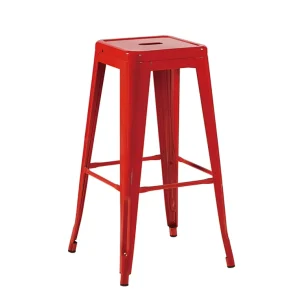 Industrial Modern Metal 24 Inch Bar Stool with Footrest for Outdoor Hotel School Use