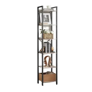 Industrial Modern Metal Adjustable Corner Bookshelf for Home Office Living Room