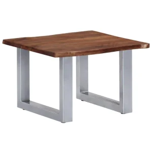 Industrial Modern Traditional Farmhouse Design Live Edges Coffee Table Wood Top with Metal Frame for Home Living Room Furniture