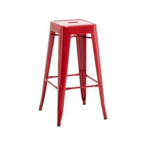 Industrial Square Hole Seat Heavy Duty Metal Bar Stool for Bar Cafe Milk Tea Shop Home Kitchen Island High Counter Stool