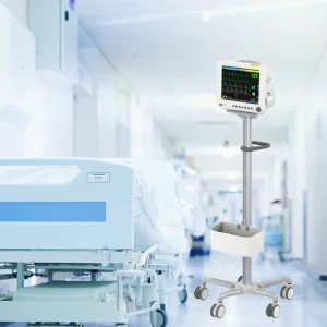 Industrial Style Aluminium ABS Mobile Monitor Cart Vital Signs Portable Medical Trolley for Hospital Use
