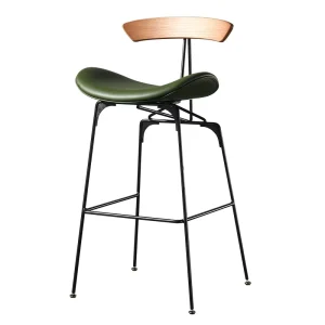 Industrial Style Bar Chair With Backrest Modern Simple High Stool Light Luxury Bar Chair