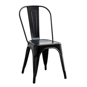 Industrial Style Classic Metal Chair Stackable Vintage Chair for Restaurant Cafe Bistro Outdoor Garden Commercial Use